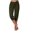 Dámské 3/4 kalhoty Capri legíny Strečové Elastický pas Tepláky Cvičební Spodní díl teplákové soupravy Běžecké Jogger