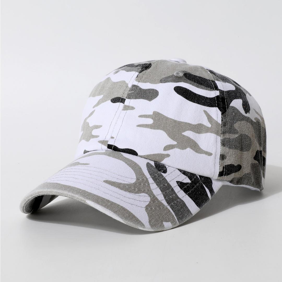 Men s Cotton Camouflage Baseball Cap, Mountaineering Sports Cap, Outdoor Sun Hat, Women s Printed Duckbill Cap Average Size белый