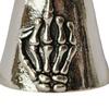 Skeleton Hand Pendant Necklace Motorcycle Biker Bell Pendant Necklace Flip-off Hand Bell Charm Necklace Gift for Men Women