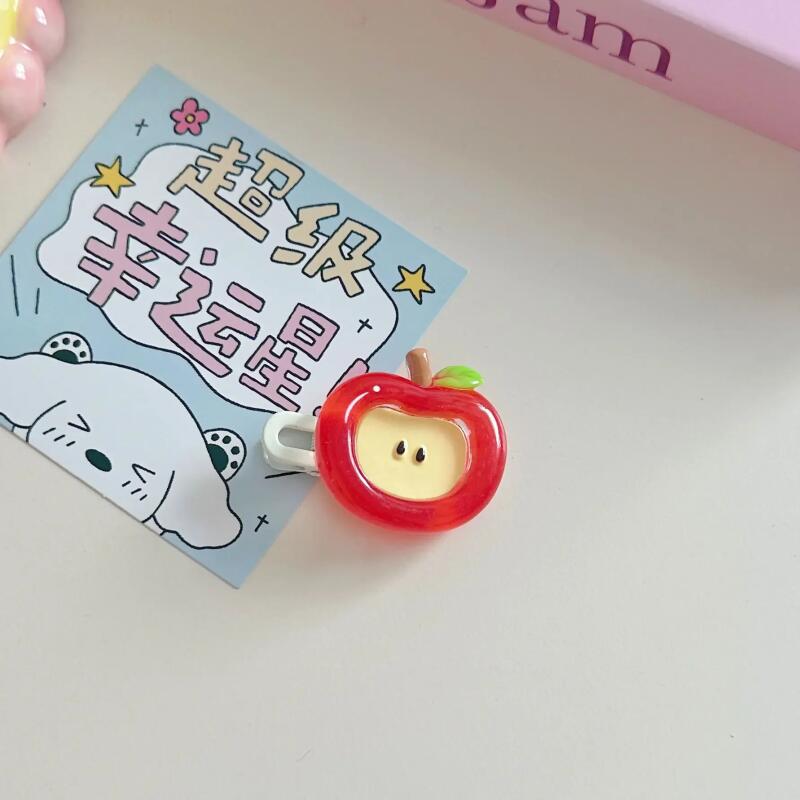 Delicious Big Apple Hair Clip Cute Sweet Girl Heart Cartoon Bangs Chuck Headdress Card Duckbill Clip Accessories