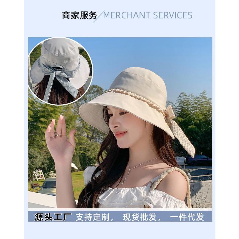 Korean Style Wide Brim Sun Hat Breathable Elegant Casual Outdoor Sun Protection Hat