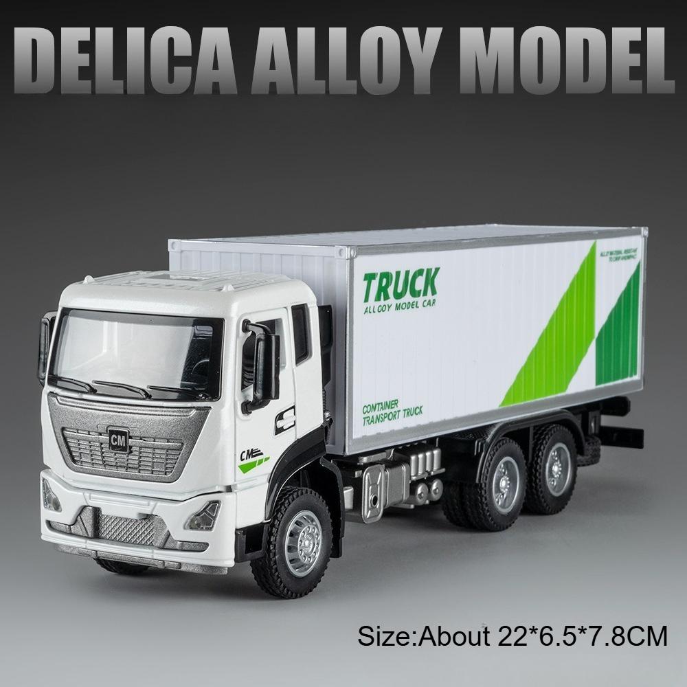 1:32 Fruit and Vegetable Cart Container Car Model Toy Alloy Engineering Transport Truck Metal Body Models Educational Toys