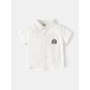 Boys' Short-Sleeved Shirts, Summer Kidsren's Clothing, Kidsren's Shirts, Lapel Shirts, Baby Boys' Half-Sleeved Bear Tops, Pure Cotton Clothes