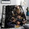 1PC Jojos Bizarre Adventure Patterned Flannel Blanket Suitable For All Seasons For Home Decor Warmth And Comfort Gifts Holiday Present