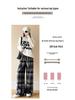 Women's Plaid Velvet-Lined Wide-Leg Pants - Autumn/Winter 2025 Retro Style