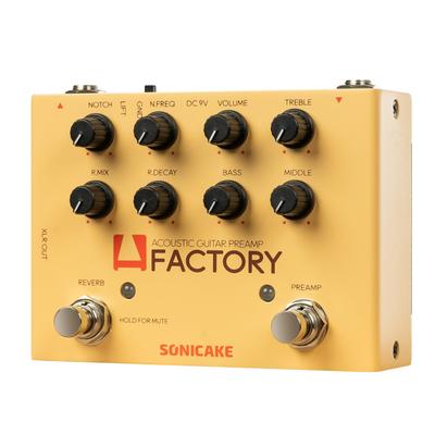 SONICAKE Pré-amplificador Reverb Effector para violão acústico A Factory &