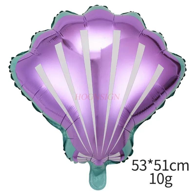 Mermaid Tail Arch Balloon Chain Theme Baby Birthday Ocean Party Background Decoration Decoration Aluminum Film Balloon