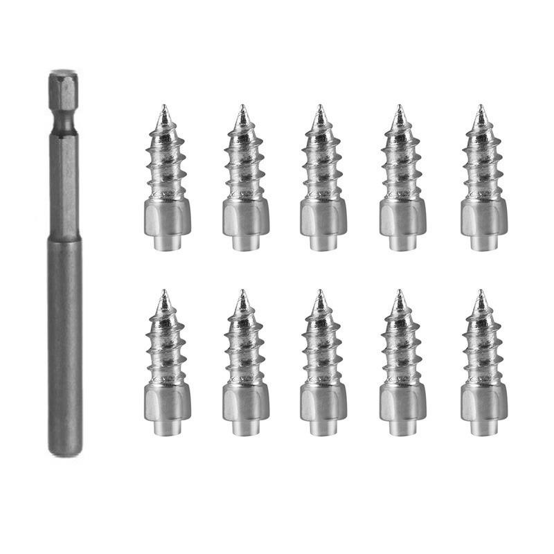 50-10pcs Winter Anti-Slip Screws Nails with Tools Car Tire Studs Anti Skid Falling Spikes Wheel Tyres for Car Motorcycle Bicycle