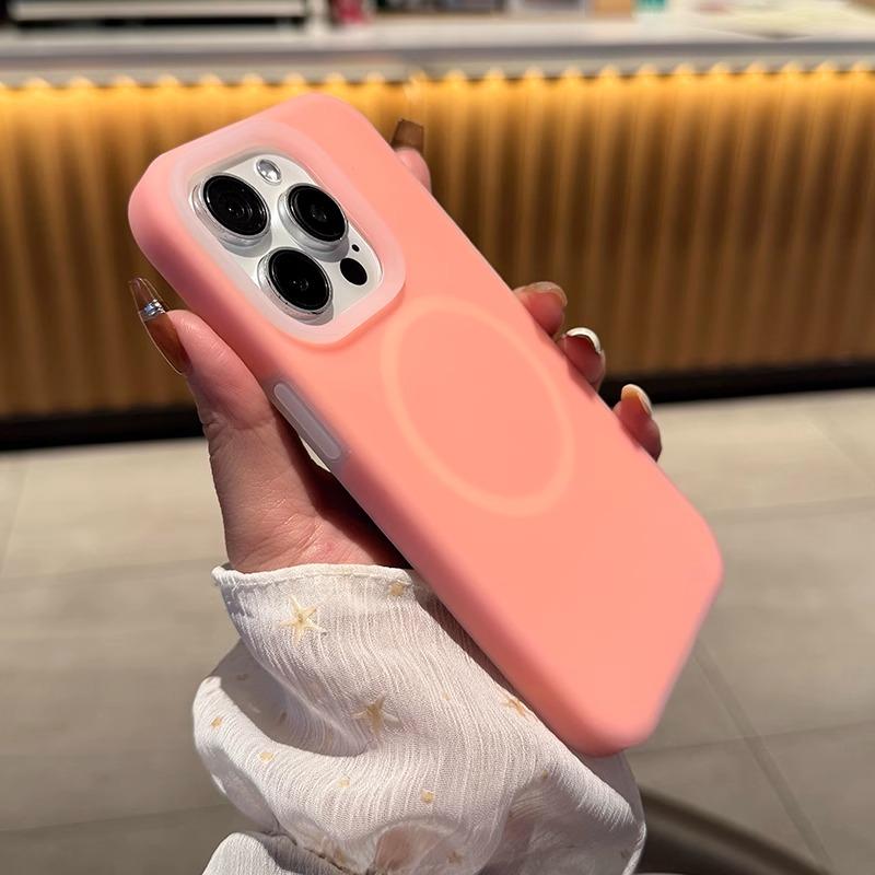 Genuine Jelly Liquid Silicon Phone Case for For Iphone 16 15 14 13 12 11 Pro Max Magnetic Wireless Charging Soft Case