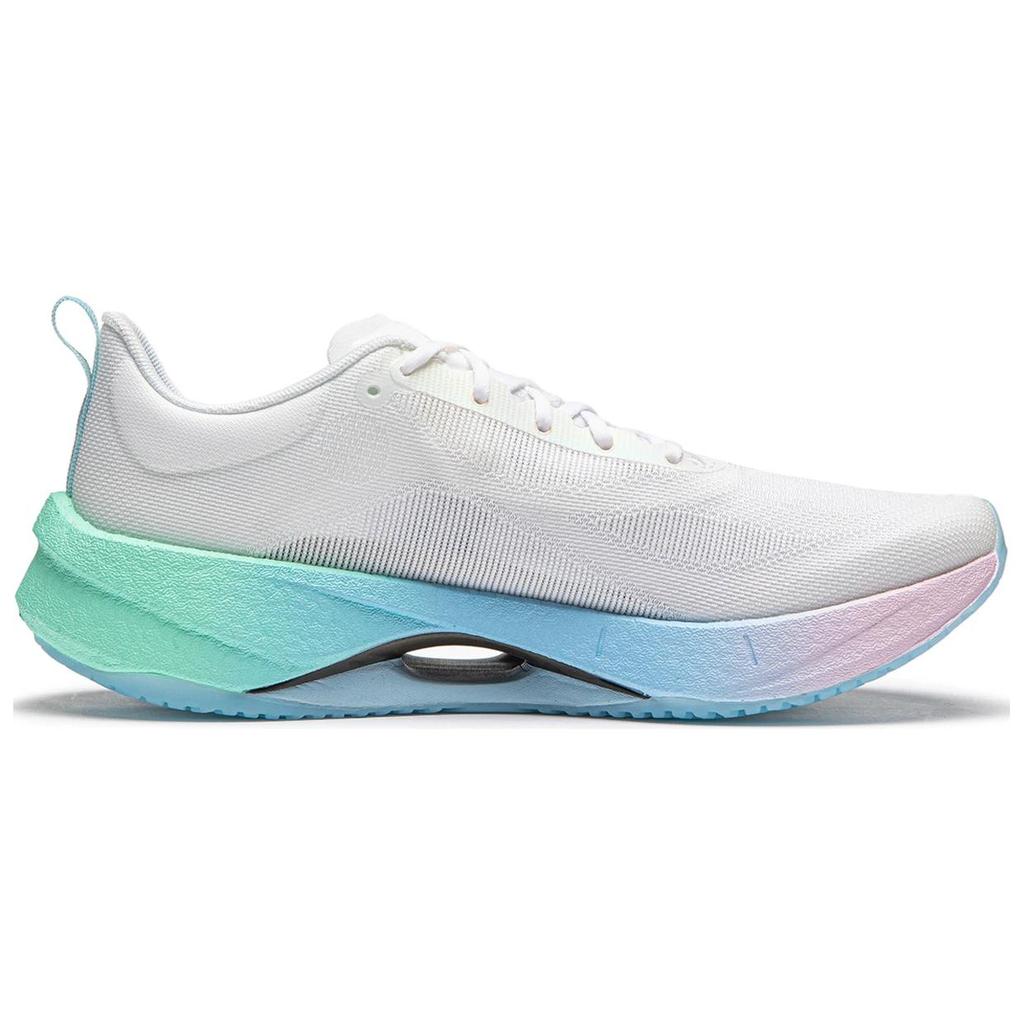 Li Ning Super Light 21 Cushioning Slip Resistant Abrasion Resistant Breathable Low top Running Shoes Women's White Blue ARBU002-9