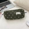 Winter Plush Small Love Pencil Case Student Pencil Pouch Large Capacity Stationery Organizer  Travel Toiletry Bag