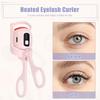 VOCOSTE Heated Eyelash 3 Heating Rechargeable Eyelash Curler with Digital Electric Eyelash Curler that Lifts and Curls Pink Curler, Modes, Display,