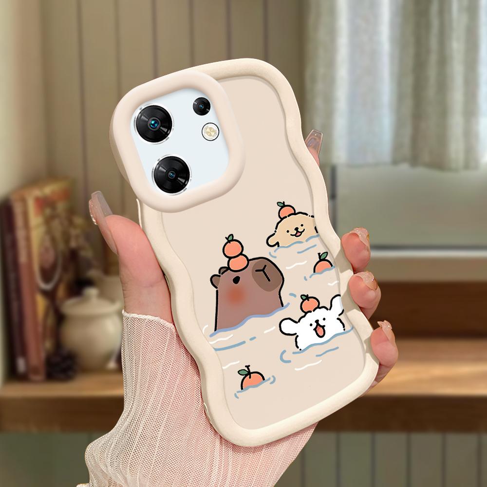 Silikonový kryt Big Wave Edge z měkkého silikonového materiálu Macaron, nárazuvzdorný ochranný gumový kryt pro OPPO Reno Realme Infinix Tecno