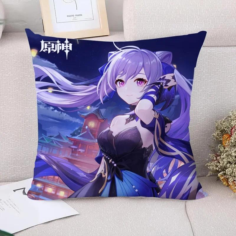 Genshin Impact Decorative Cushions for Sofa Cushion Covers Luxury Pillow Cover  Car Decoration Fall Decor Pilow Cases
