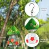 M-Modern-Bird Feeder,Garden Bird Feeders For Outdoors Hanging,3 Petals Decorated With Water Spout Bird Water Easy Install Colore