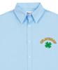 GRAVER [Unisex] Clover Graverof Arch Logo Basic Shirt_Sky Blue