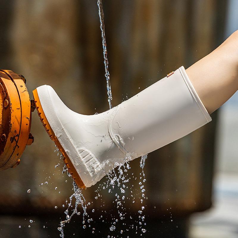 R series high tube rain shoes women's rain boots long tube waterproof shoes new water shoes water boots