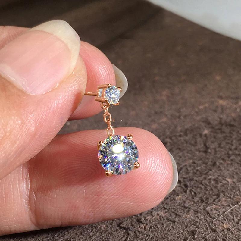 Huitan Shiny Cubic Zirconia Drop Earrings for Women Attractive Charms Wedding Engagement Jewelry Trendy Exquisite Accessories