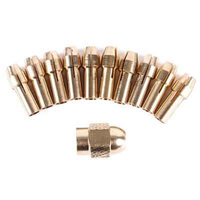 11PCS/lot 0.5-3.2mm Brass And Nut For Accessories Set Mini Drill Brass Collet Chuck For Rotary Tool