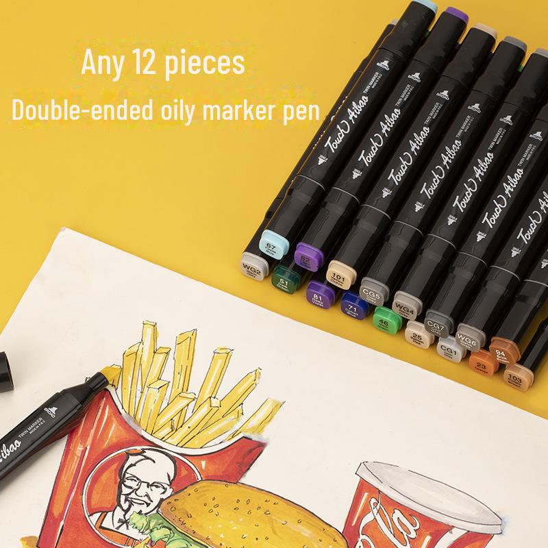 

Эксклюзивный набор из 48 цветов акварельных и спиртовых маркеров с двойным наконечником