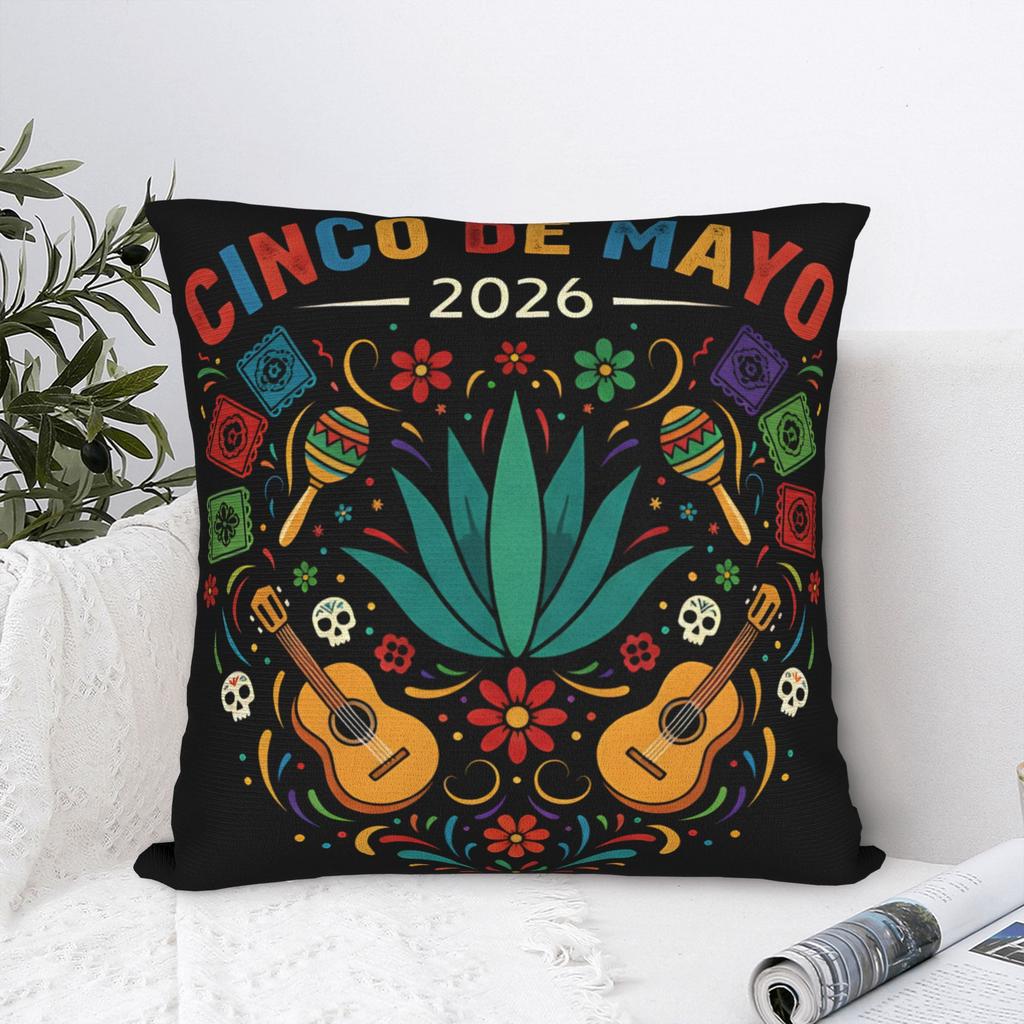 Cinco De Mayo Pillowcase Accessories Printing Cushion Cover Decoration Pillow Case Cover Home Multi Size