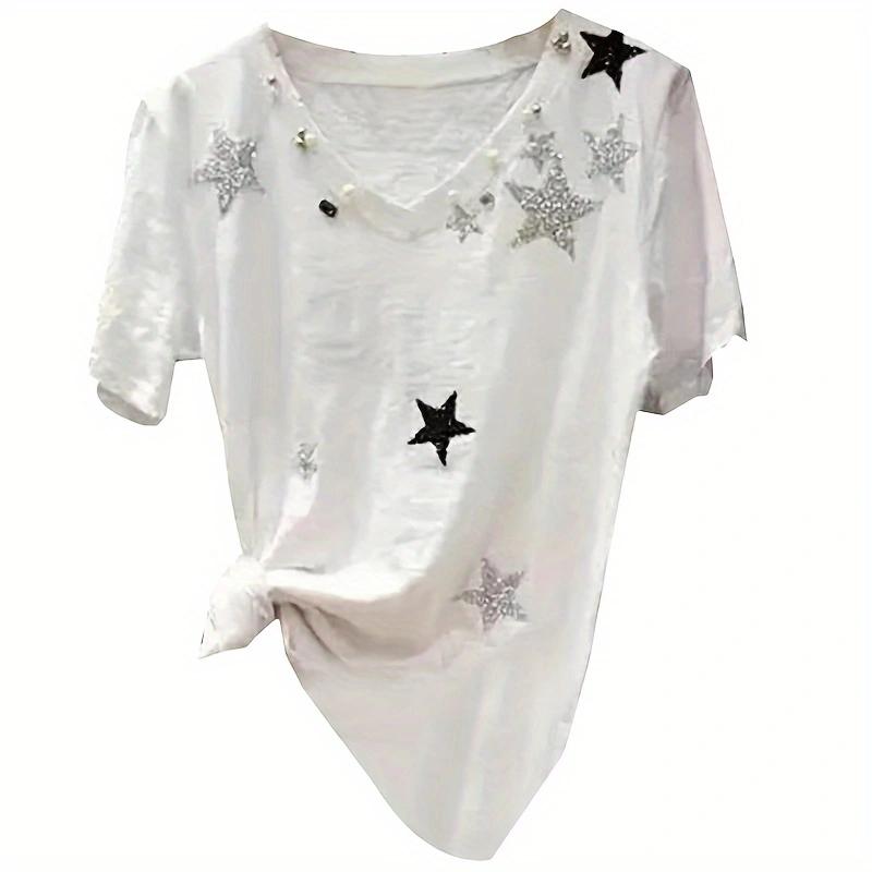 Clothes Sequin Patches Star Rhinestone Patch Iron On Bling Embroidered Patch Thermo Stickers For Clothes DIY