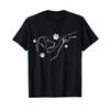 Hond En Mensen Vuist Stoten Vriendschap Vuist Stoten Honden Poot T-shirt Vintage Grafisch Unisex Zacht Top Voor Dagelijks Gebruik