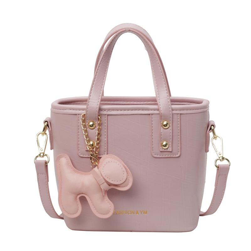 

Женская сумка-тоут Новая универсальная маленькая квадратная сумка Сумка через плечо no pendant розовый