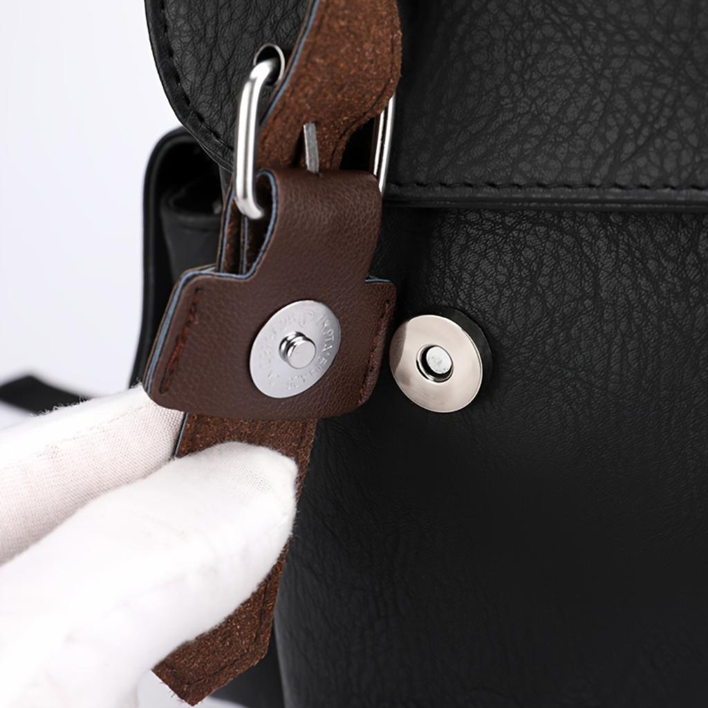 Zaino da Uomo in PU ad Alta Capacità con Tasche Multiple, Borsa per Laptop da Viaggio d'Affari e Pendolarismo per Lavoratori d'Ufficio e Studenti, Uso Quotidiano