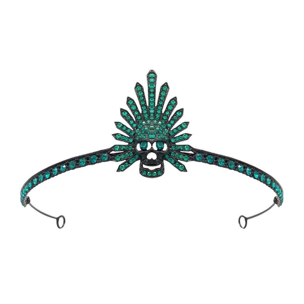 Gothic Skull Crown Halloween Headband Queen Halloween Party Decorations  Photo Props