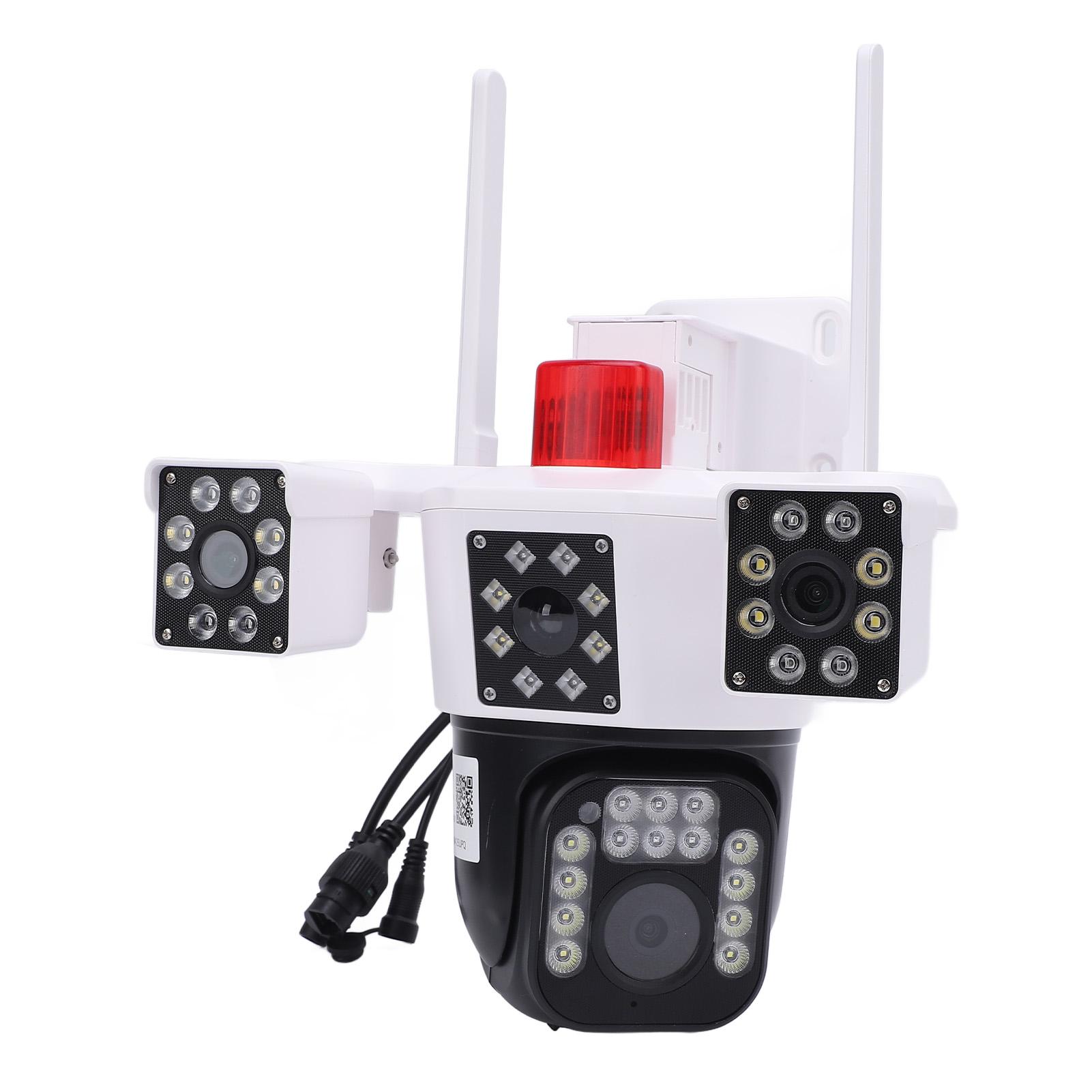 

Камера безпеки з виявленням людини, бездротова, 10-кратний зум, IP66, водонепроникна, 360 градусів, ширококутний об єктив з потрійним об єктивом EU PLUG