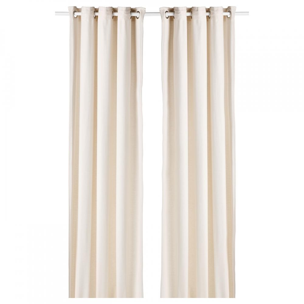 

IKEA MOALINA Curtains 1 pair beige 145x250 cm