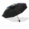 Emergency Medical Services pattern umbrella, portable and foldable design, 8 ribs, a casual accessory for Halloween, Christmas, and birthday gifts.