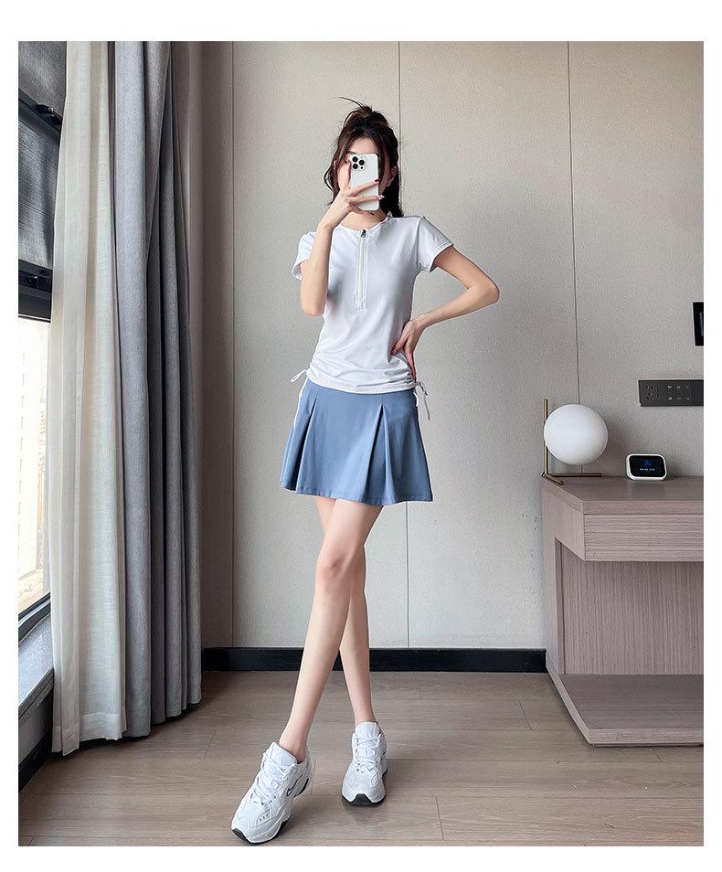 Women's Summer 2025 Quick-Dry Badminton & Tennis Outfit - Short Skirt Fitness & Yoga Suit