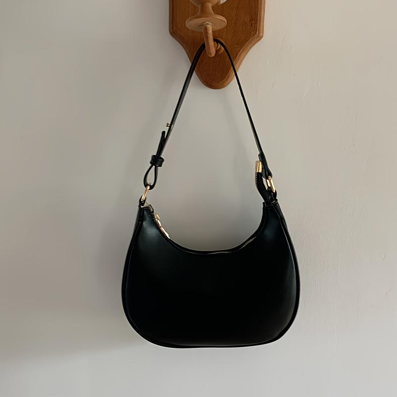 Fashionable High-End Solid Color Women S Small Handbag And Shoulder Bag чёрный