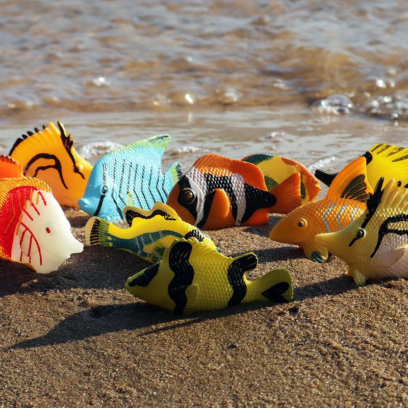 Oenux Solid Animals Action Figures Wild Ocean Insect Model Set Dinosaur Butterfly Fish Bird Turtle Frog Lizard Figurines Kid Toy