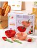 Chinese Style Ceramic Bowl Set: High-Foot, Large Capacity for Rice, Soup, Fruit; Includes Children's Bowl and Spoon