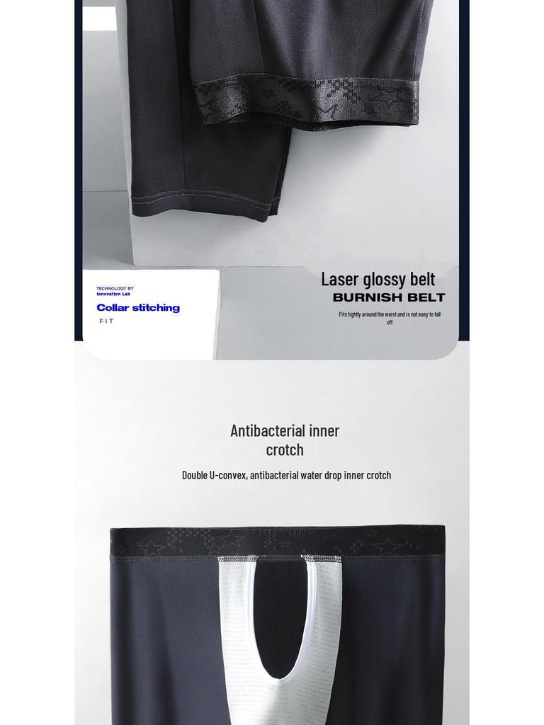 Leggings de toamnă antibacterieni tip glonț pentru bărbați cu căldură în zona inghinală interioară