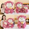 Banana Pink Monkey Plush Toys Adorable Cartoon Birthdays Gifts Cuddly Dolls