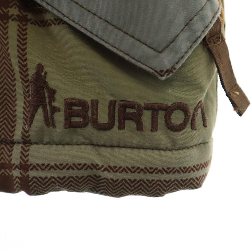 BURTON Check Pattern snow board Jacket M Yellow Kid's Used