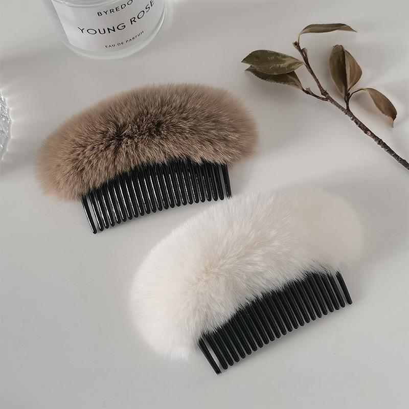 Hair comb hai forehead finishing and storage artifact, back of head plush hair accessories, hair comb insertion comb bangs hair card woman