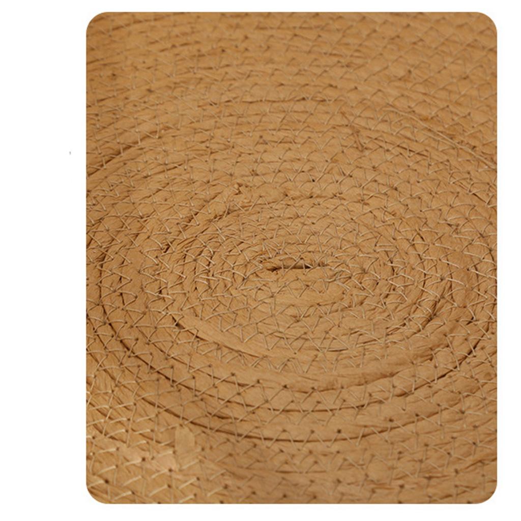 Haustierkissenbett, handgewebt, weich, warm, atmungsaktiv, tragbar, rund, für Katzen und Welpen, für alle Jahreszeiten, Größe M