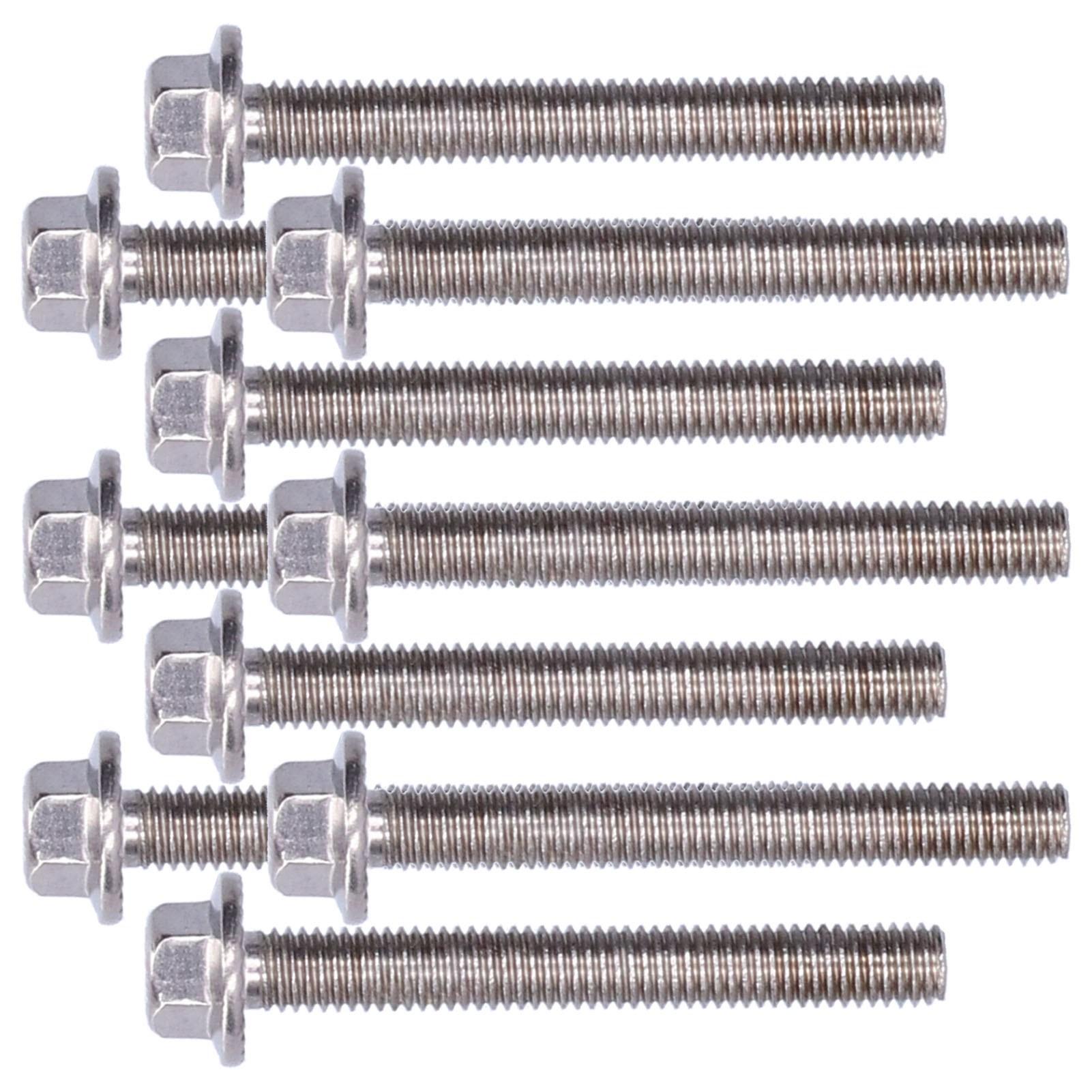 

10 шт. Болты с шестигранной головкой и фланцем из нержавеющей стали 304, аксессуар M5 10 12 16 20 25 30 35 40 ммM5x40