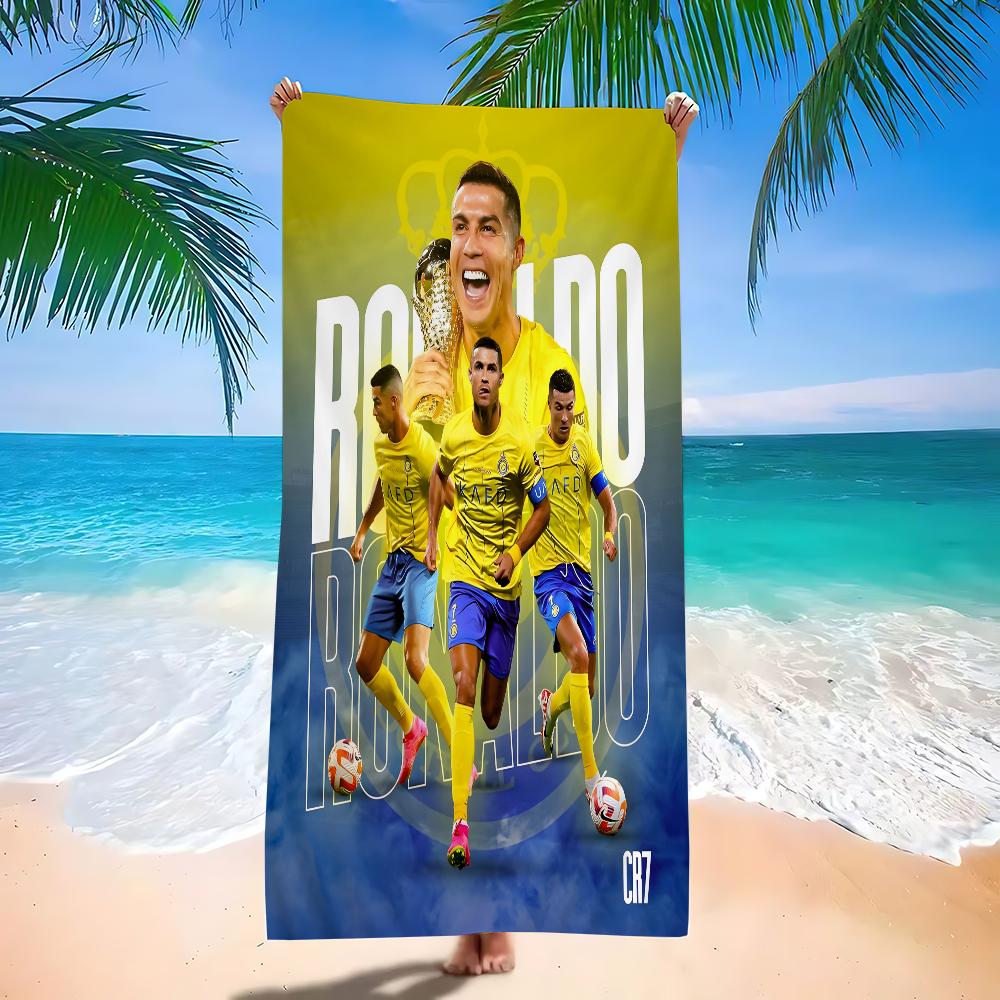 C-Cristiano R-Ronaldo CR7 Beach Towel Summer Kids Large Bath Pool Beach Towel Microfiber Absorbent for Swimming Travel