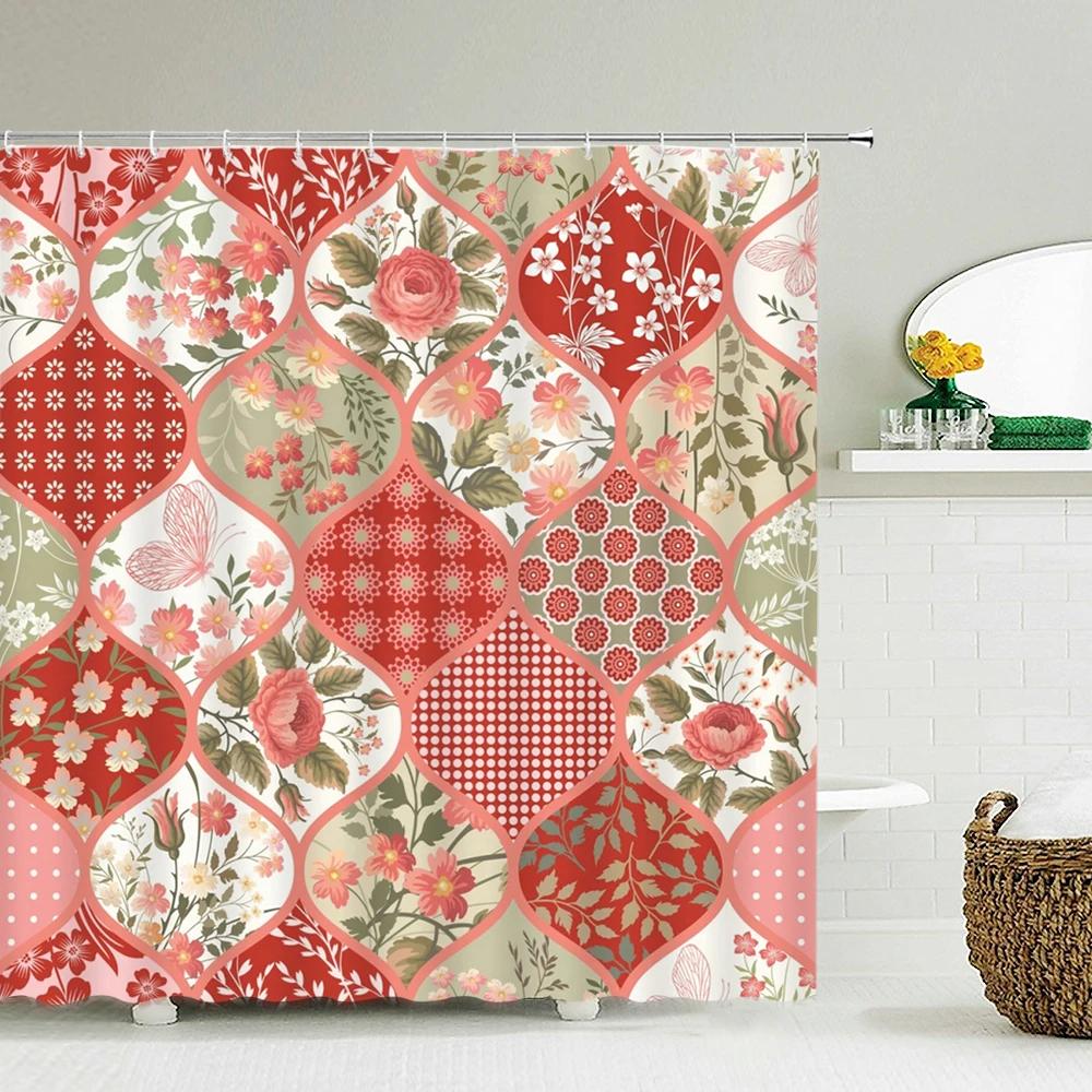 3D Printing Indian Boho Shower Curtain Bathroom Curtains With Hooks Bohemian Mandala Waterproof Fabric Bathtub Decor Screen