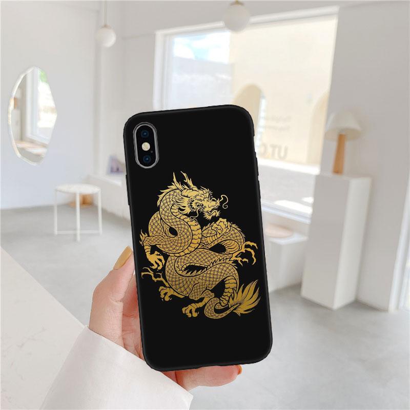 CJ28 Chinese Dragon Phone Case for Samsung Galaxy A11 A12 A13 A15 A52S A53 A55 A56 A70 A71 A72 A73 F06 F16 F56 S10 Plus S10e