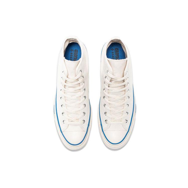 Undefeated x Converse Chuck 70 High Fundamentals - Parchment Unisex Sneakers White Black Imperial-Blue 171161C