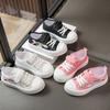Girls canvas shoes breathable student white shoes 2025 autumn new children's casual shoes boys sports board shoes tide