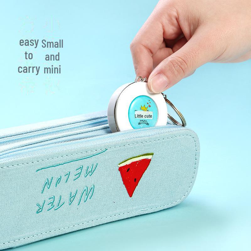 Mini Portable 2m Tape Measure - Soft, Telescopic, Self-Locking Ruler with Keychain