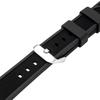 [Crefer] Watch Strap 18mm Silicone Resin Strap Easy To Use with Tools Black SI-1